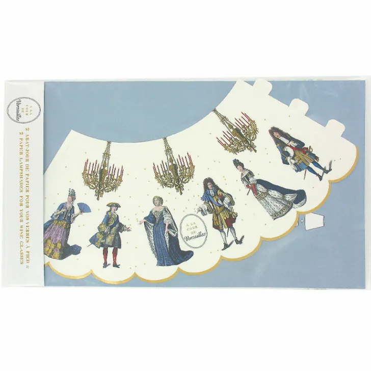 Boutiques de musées Art De La Maison-2 Abat-jour de papier pour verres à pied "A la Cour de Versailles"