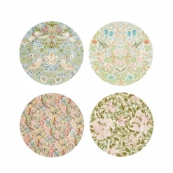 Boutiques de musées 4 Assiettes dessert en porcelaine Morris & Co - 20 cm