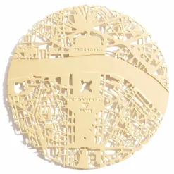 Sale Boutiques de musées 2 Dessous de verres en laiton Paris - ⌀ 8 cm - Fundamental