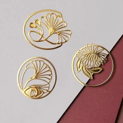 Boutiques de musées Cartes Et Marques Pages-3 marque-pages/clips en métal - Art nouveau palmette - tout simplement,