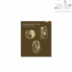 Boutiques de musées Cartes Et Marques Pages-3 marque-pages/clips en métal - Art nouveau roseau - tout simplement,