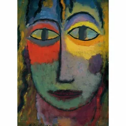 Boutiques de musées Affiches Et Reproductions-Affiche Alexei von Jawlensky - Tête de femme "Méduse"