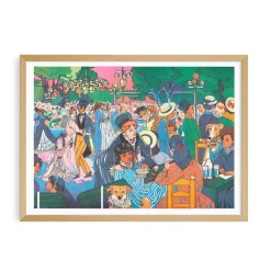 Boutiques de musées Affiches Et Reproductions-Affiche Bal du moulin de la Galette (Auguste Renoir) de María Jesús Contreras - Kiblind