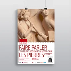Boutiques de musées Affiches Et Reproductions-Affiche de l'exposition Faire parler les pierres. Sculptures médiévales de Notre-Dame - 40x60 cm