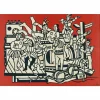 Boutiques de musées Affiches Et Reproductions-Affiche Fernand Léger - La Grande Parade sur fond rouge, 1953