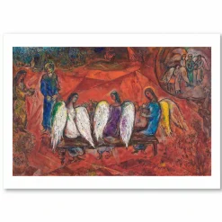 Outlet Boutiques de musées Affiche Marc Chagall - Abraham et les trois anges - 50 x 70 cm