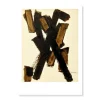Boutiques de musées Affiches Et Reproductions-Affiche Pierre Soulages - Brou de noix sur papier marouflé sur toile, 1950 - 50x70 cm