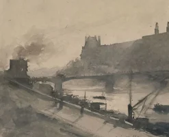 Boutiques de musées Toiles Sans Cadre|Toiles Encadrées-Album des vues de Paris, le Louvre et le pont du Carrousel (toiles sans cadre)