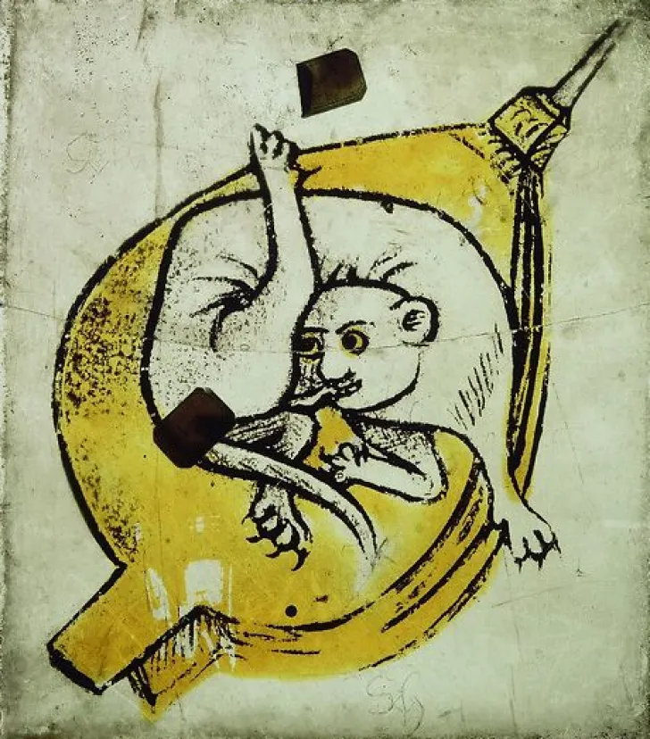 Discount Boutiques de musées Animal fantastique allongé sur un soufflet (panneaux aluminium)