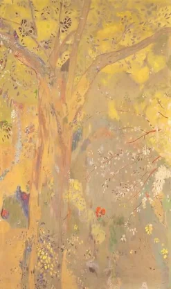 Boutiques de musées Toiles Encadrées|Toiles Sur Châssis-Arbre sur fond jaune (toiles encadrées)