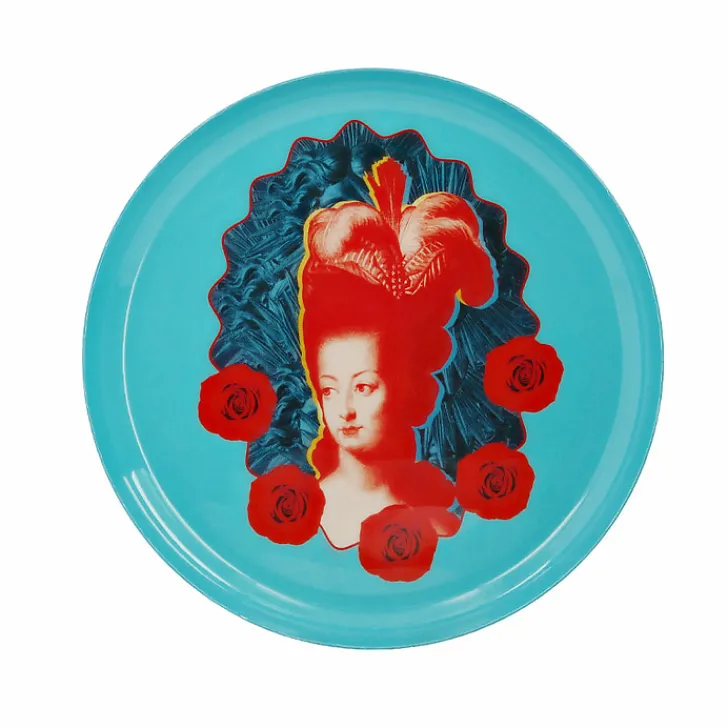 New Boutiques de musées Assiette murale Marie-Antoinette Pop Bleu ciel - ⌀ 22 cm