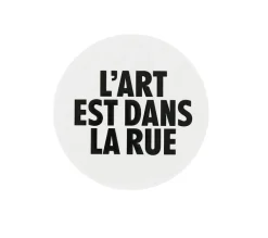 Boutiques de musées Pin'S-Badge L'Art est dans la rue Blanc et noir
