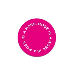 Boutiques de musées Badge Rose is a rose is a rose Gertrude Stein