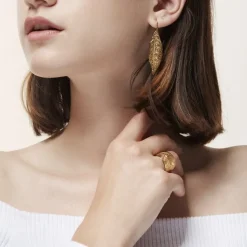 Boutiques de musées Bagues-Bague Feuille de laurier