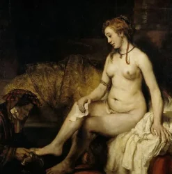 Clearance Boutiques de musées Bethsabée au bain (affiches d'art encadrées)