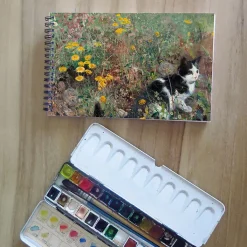 Boutiques de musées Cahiers Et Carnets-Bloc croquis 30 feuilles Bruno Liljefors - Chat sur un pré fleuri, 1887