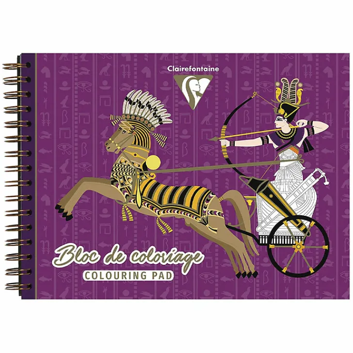 Online Boutiques de musées Bloc de coloriage à spirales 20 feuilles Égypte - Clairefontaine 32 x 34 cm