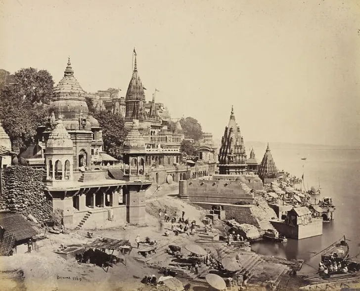 Boutiques de musées Panneaux Aluminium|Panneaux Acryliques-Bénarès. Ghat de Manikarnika, 1865 (panneaux aluminium)