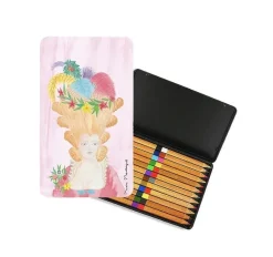 Boutiques de musées Loisirs Créatifs|Papeterie Jeunesse-Boîte 12 crayons de couleur duo Bonjour Versailles