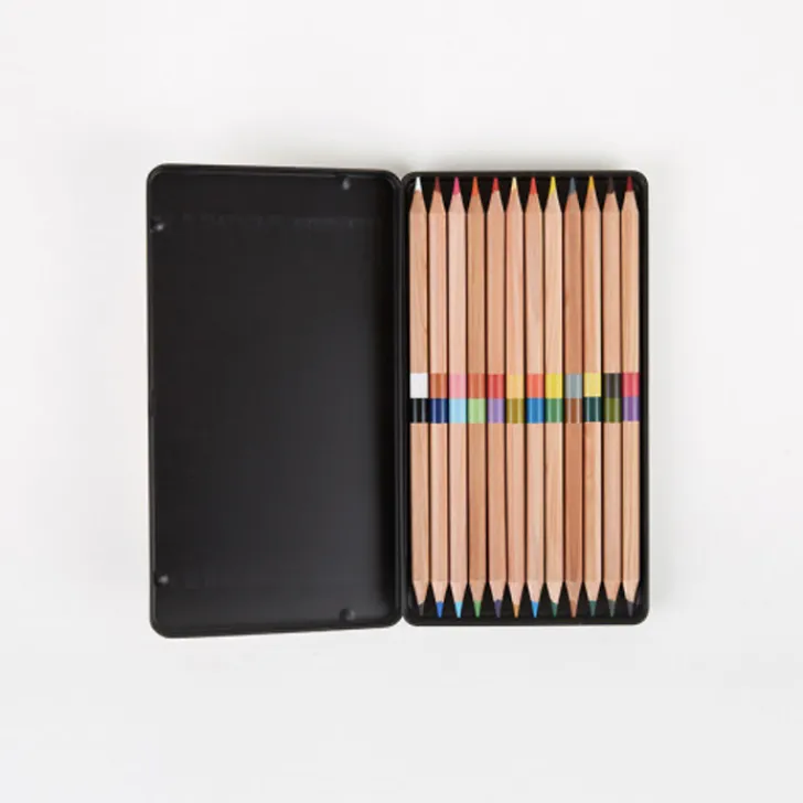 Boutiques de musées Loisirs Créatifs|Papeterie Jeunesse-Boîte 12 crayons de couleur duo Bonjour Versailles