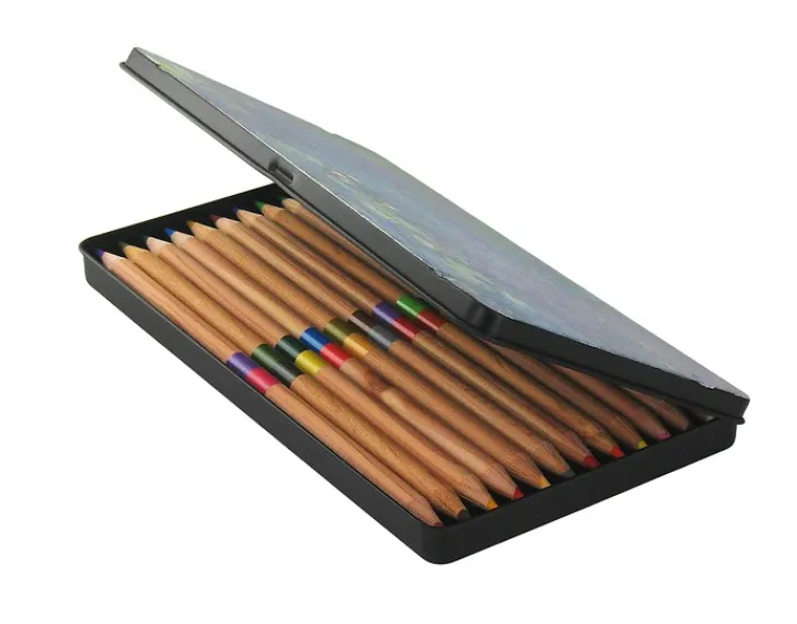 Boutiques de musées Loisirs Créatifs-Boîte de 12 crayons de couleurs duo Claude Monet - Nymphéas