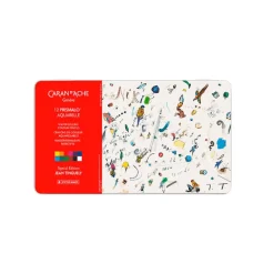 Boutiques de musées Accessoires De Bureau-Boîte de 12 crayons de couleur aquarellables Prismalo™ Jean Tinguely