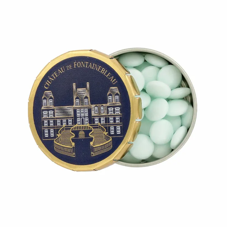 Boutiques de musées Alimentaire-Boîte de bonbons saveur menthe - Façade du Château de Fontainebleau