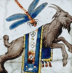 Boutiques de musées Panneaux Aluminium|Panneaux Acryliques-Bouc et libellule (panneaux aluminium)