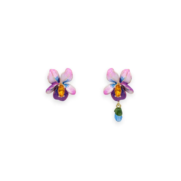 Boutiques de musées Boucles D'Oreilles-Boucles d'oreilles à tiges Violette - Les Néréides