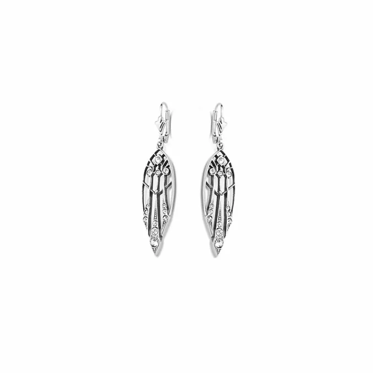 Boutiques de musées Boucles D'Oreilles-Boucles d'oreilles Art Nouveau Plume