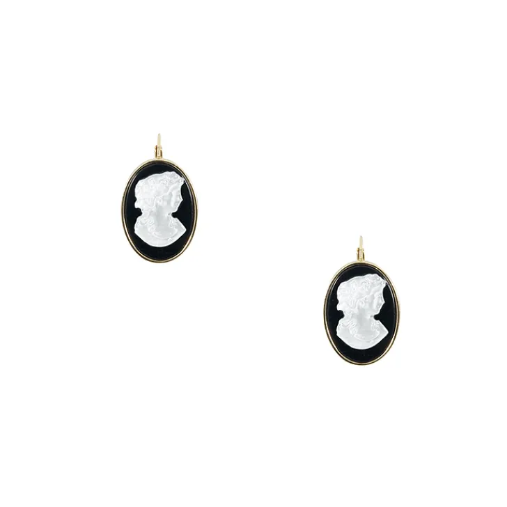 Boutiques de musées Boucles D'Oreilles-Boucles d'oreilles Camée Flore