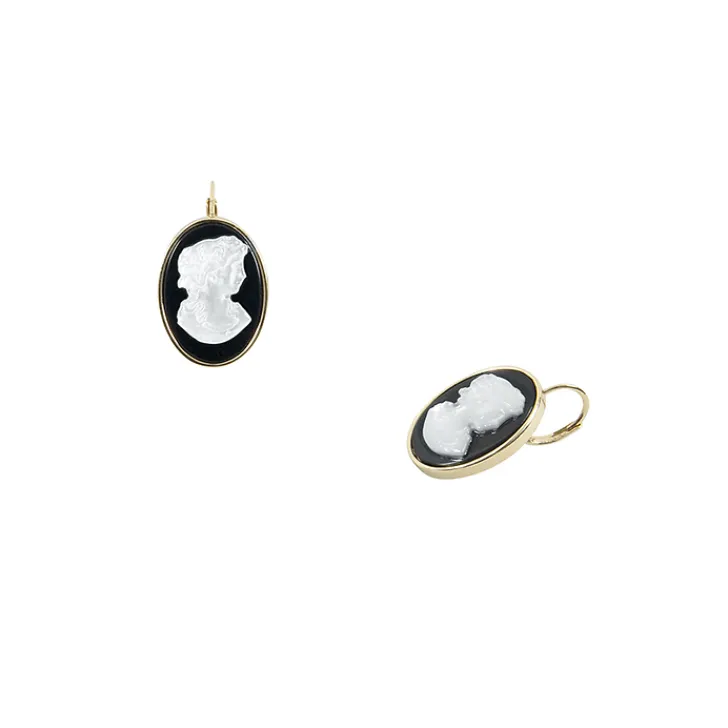 Boutiques de musées Boucles D'Oreilles-Boucles d'oreilles Camée Flore
