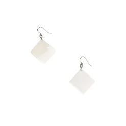 Boutiques de musées Boucles D'Oreilles-Boucles d'oreilles Carrés en nacre blanche - L'Indochineur