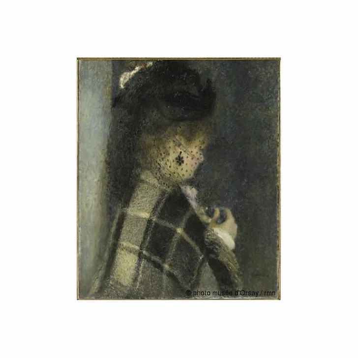 Hot Boutiques de musées Boucles d'oreilles Clips Auguste Renoir - Jeune Femme à la voilette -