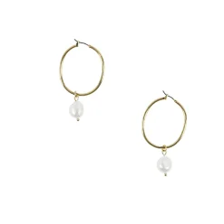 Boutiques de musées Boucles D'Oreilles-Boucles d'oreilles Créoles Perles de la Reine