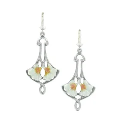 Boutiques de musées Boucles D'Oreilles-Boucles d'oreilles Gingko Art nouveau