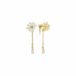 Boutiques de musées Boucles D'Oreilles-Boucles d'oreilles pendantes Fleur Blanche Berthe Morisot - Les Néréides X musée d'Orsay