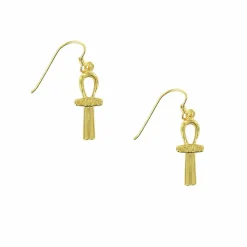 Discount Boutiques de musées Boucles d'oreilles Signe de vie - Plaqué or