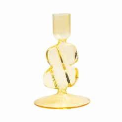 Boutiques de musées Design|Art De La Maison-Bougeoir en verre Puddle Jaune