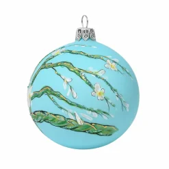 Discount Boutiques de musées Boule de Noël à paillettes Vincent van Gogh - Amandier en fleurs