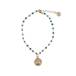 Boutiques de musées Bracelets-Bracelet Abeille - Bleu canard