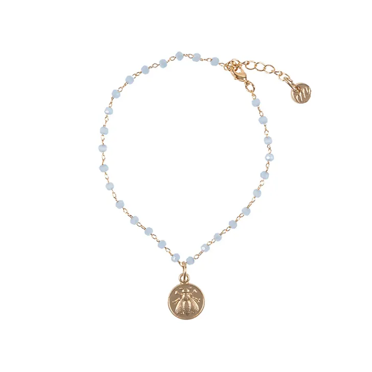 Boutiques de musées Bracelets-Bracelet Abeille - Bleu dragée