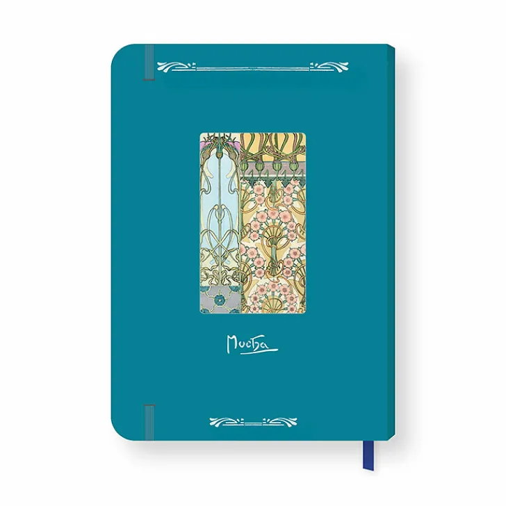 Boutiques de musées Cahiers Et Carnets-Cahier à élastique Alphonse Mucha - Documents décoratifs bleus (Planche n°30)