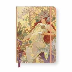 Boutiques de musées Cahiers Et Carnets-Cahier à élastique Alphonse Mucha - L'Automne