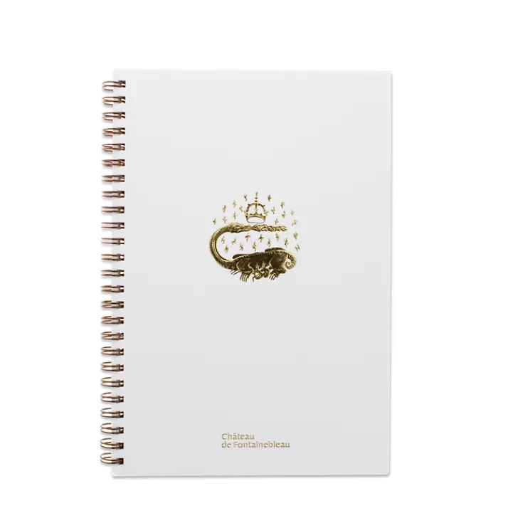 Hot Boutiques de musées Cahier à spirale Château de Fontainebleau - Détail de la Salamandre du tympan de la porte Dorée