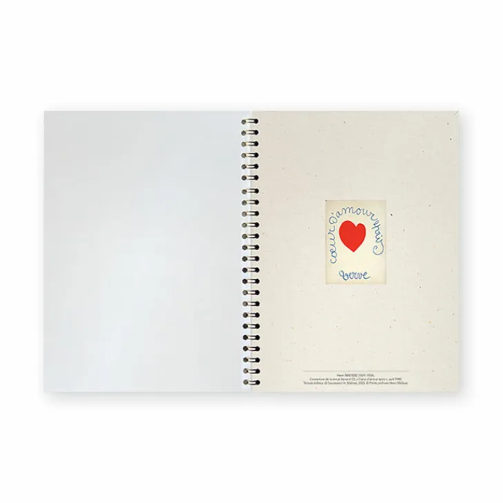 Discount Boutiques de musées Cahier à spirale Henri Matisse - Verve, Cœur d'amour épris, 1949