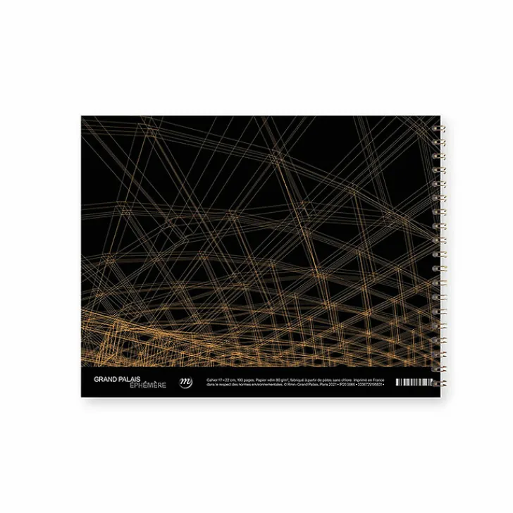 Boutiques de musées Cahiers Et Carnets-Cahier à spirale Wilmotte - Étude filaire du Grand Palais éphémère