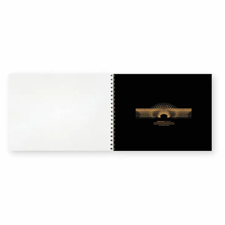 Boutiques de musées Cahiers Et Carnets-Cahier à spirale Wilmotte - Étude filaire du Grand Palais éphémère