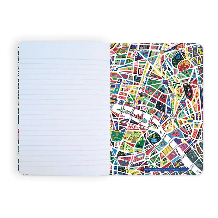 Boutiques de musées Cahiers Et Carnets-Cahier Antoine Corbineau - Plan de Paris illustré