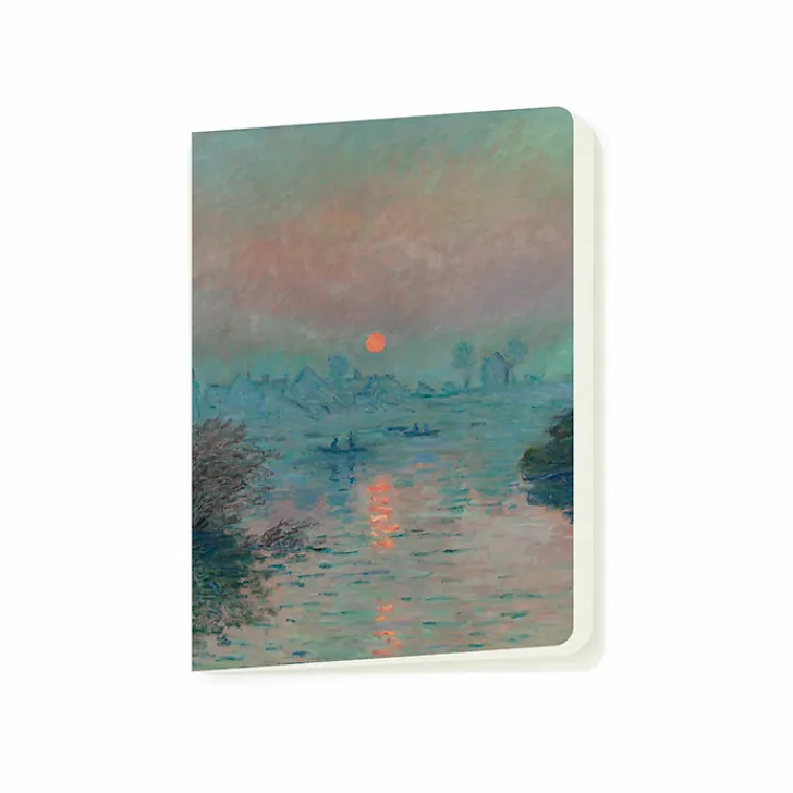 Boutiques de musées Cahiers Et Carnets-Cahier Claude Monet - Soleil couchant sur la Seine à Lavacourt, effet d'hiver, 1880
